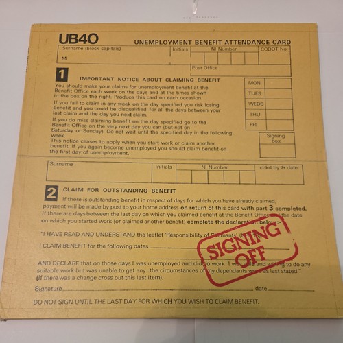 Exc ub40 signing - exc/vg+, –