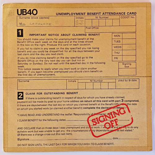 Ub40 signing off - ub40,