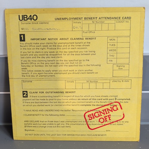 Ub40 signing off uk vinyl - signing,