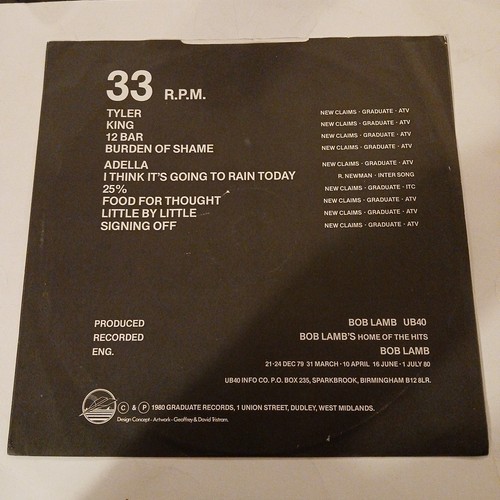 Ub40 signing off - 'signing, vinyl