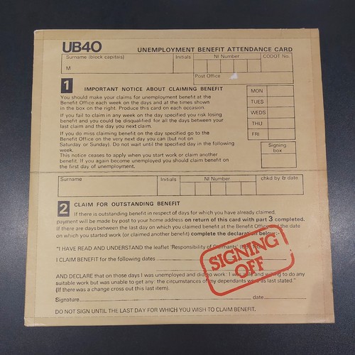 Ub40 signing off vinyl lp - ub40,